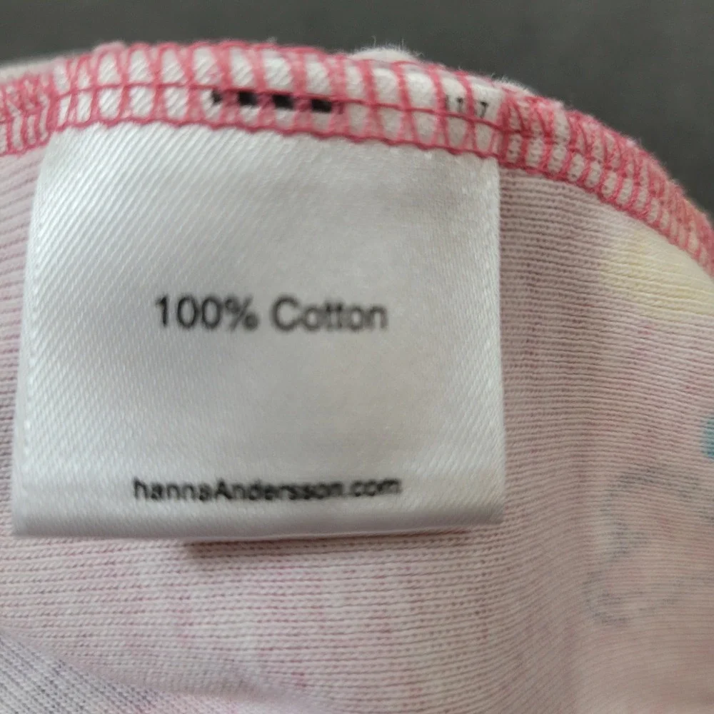 Hanna Andersson 110 5 Long Sleeve Dress‎ Lot Girls Heart Ruffle Navy Pink